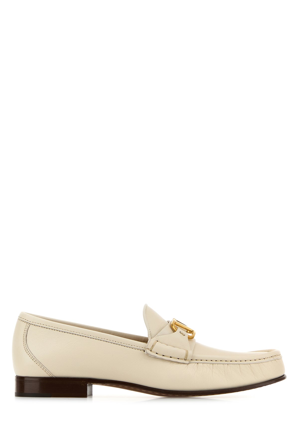 Valentino Garavani Mocassini VLogo in pelle avorio