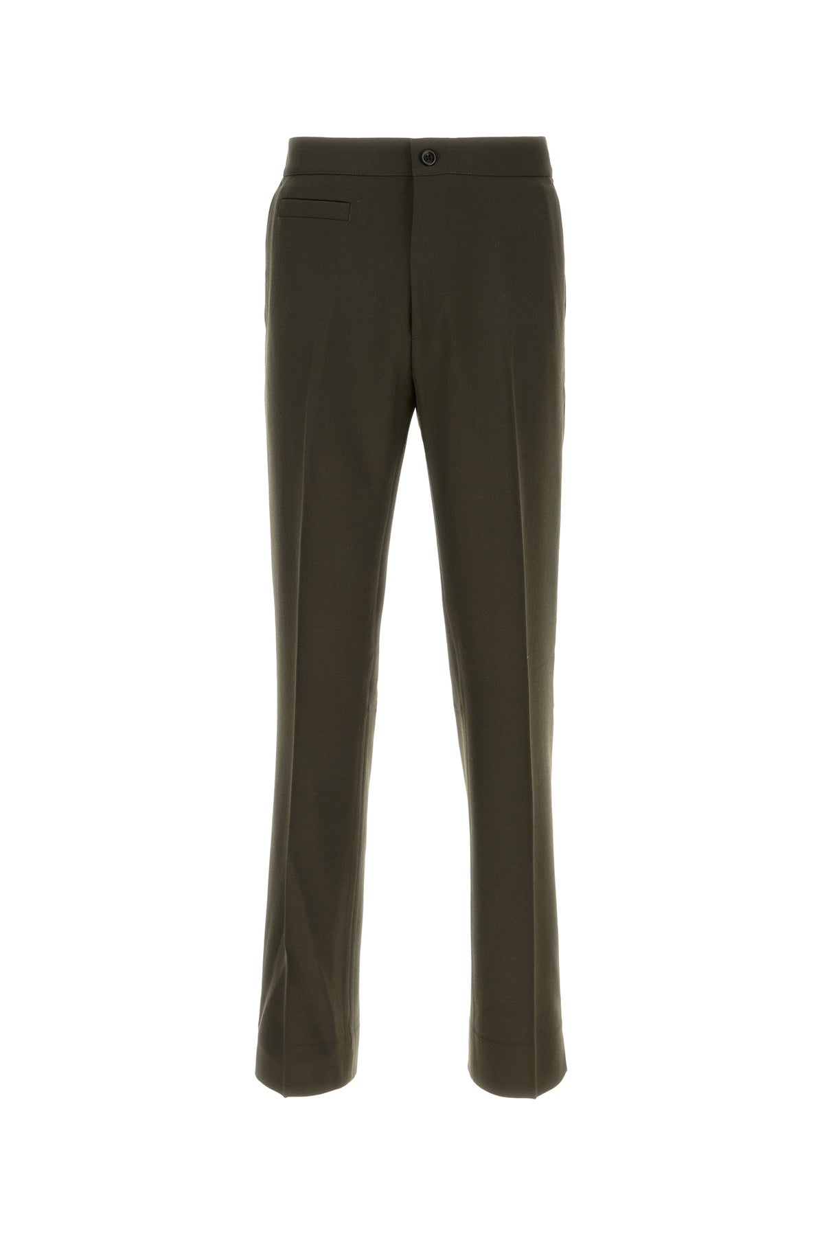 NAMACHEKO Pantalone in lana verde oliva