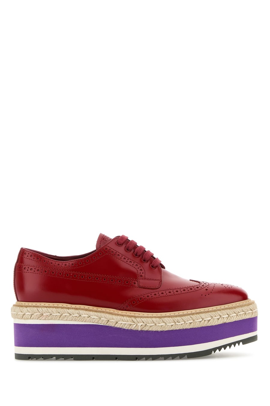 Prada Scarpe stringate in pelle rossa