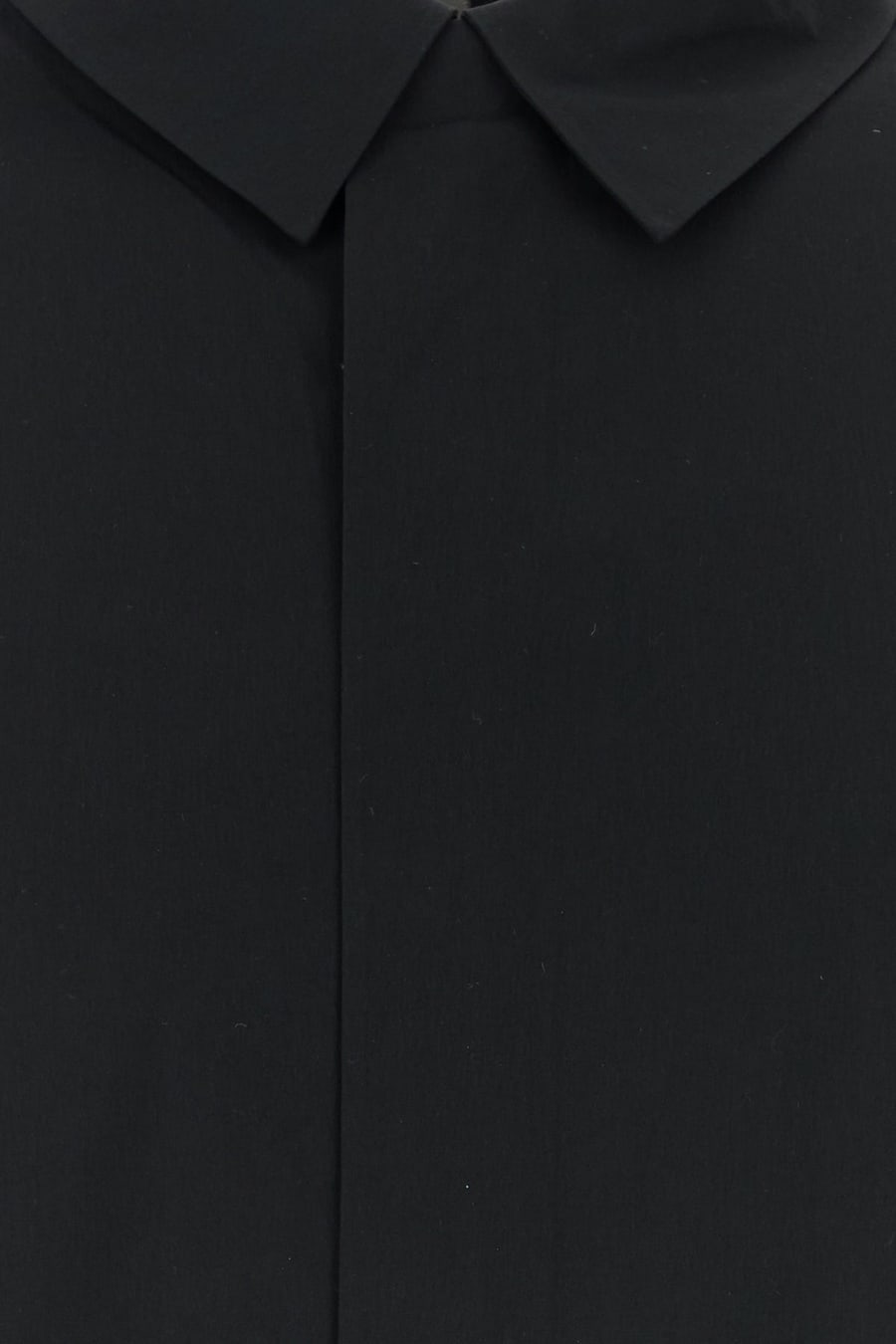 VEILANCE Camicia Metry in nylon stretch nero, view 3