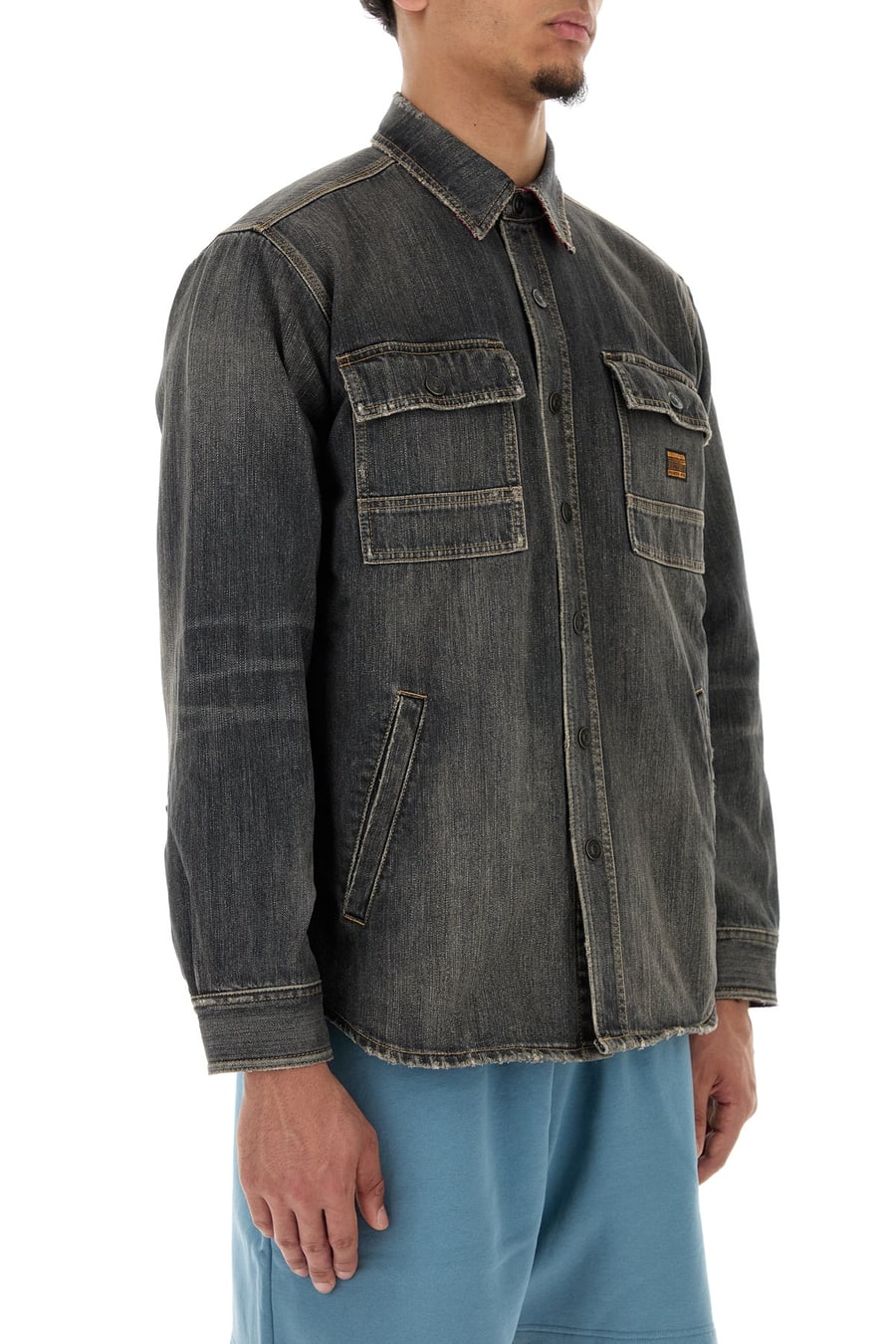 Balenciaga Camicia in denim, view 3