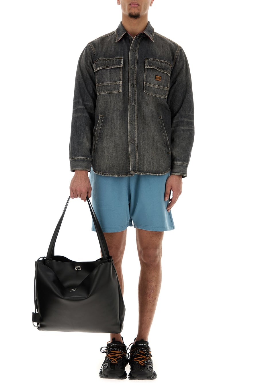 Balenciaga Camicia in denim, view 6