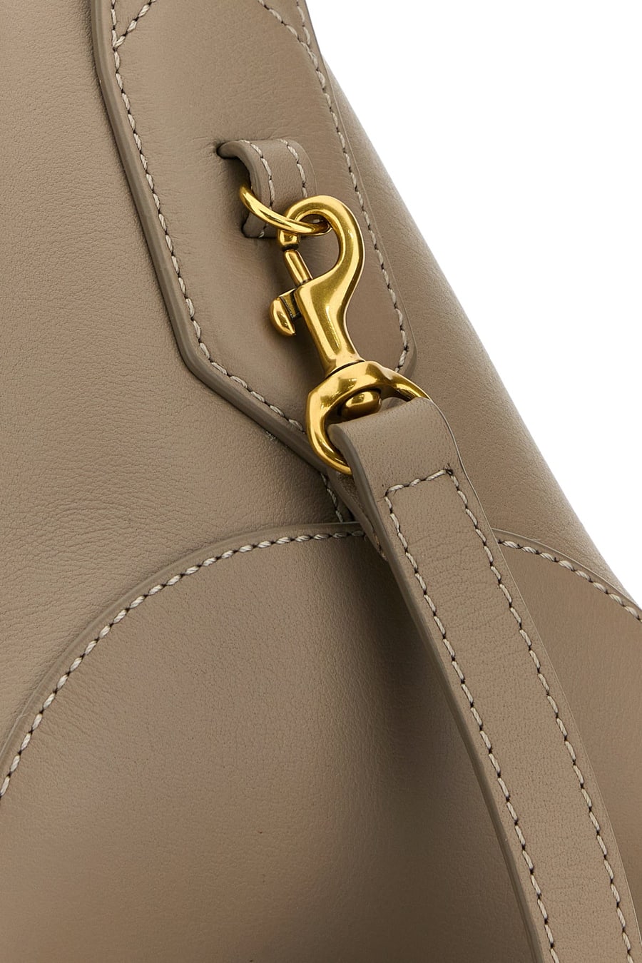 J&M DAVIDSON Borsa a mano Zip Quiver in pelle cappuccino, view 4