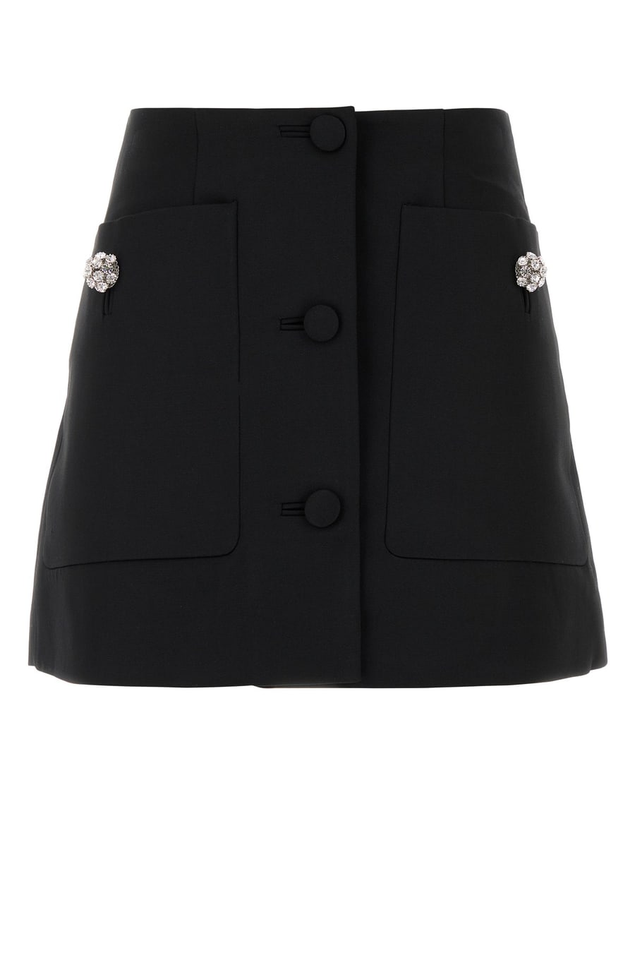 Prada Mini gonna in lana nera