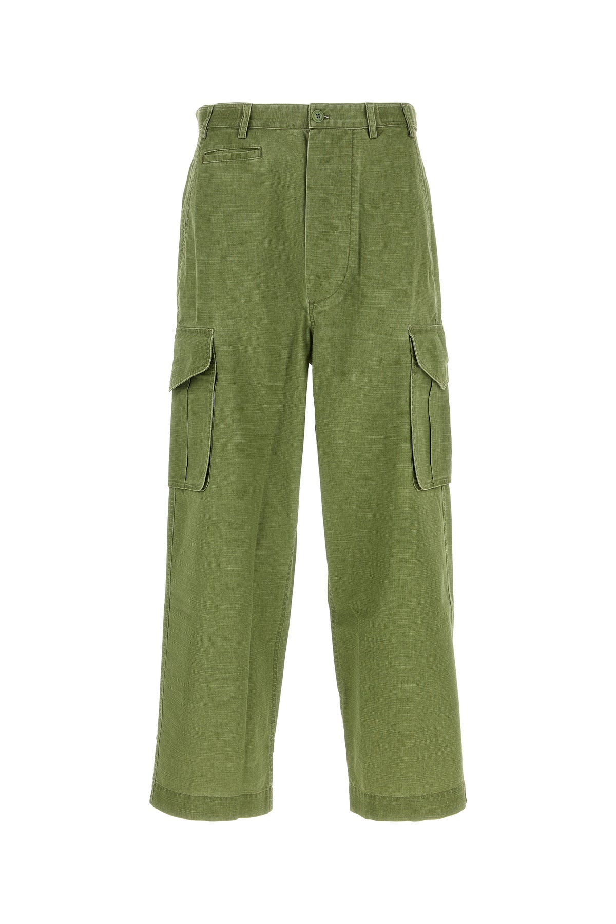 KENZO Pantalone cargo in cotone verde