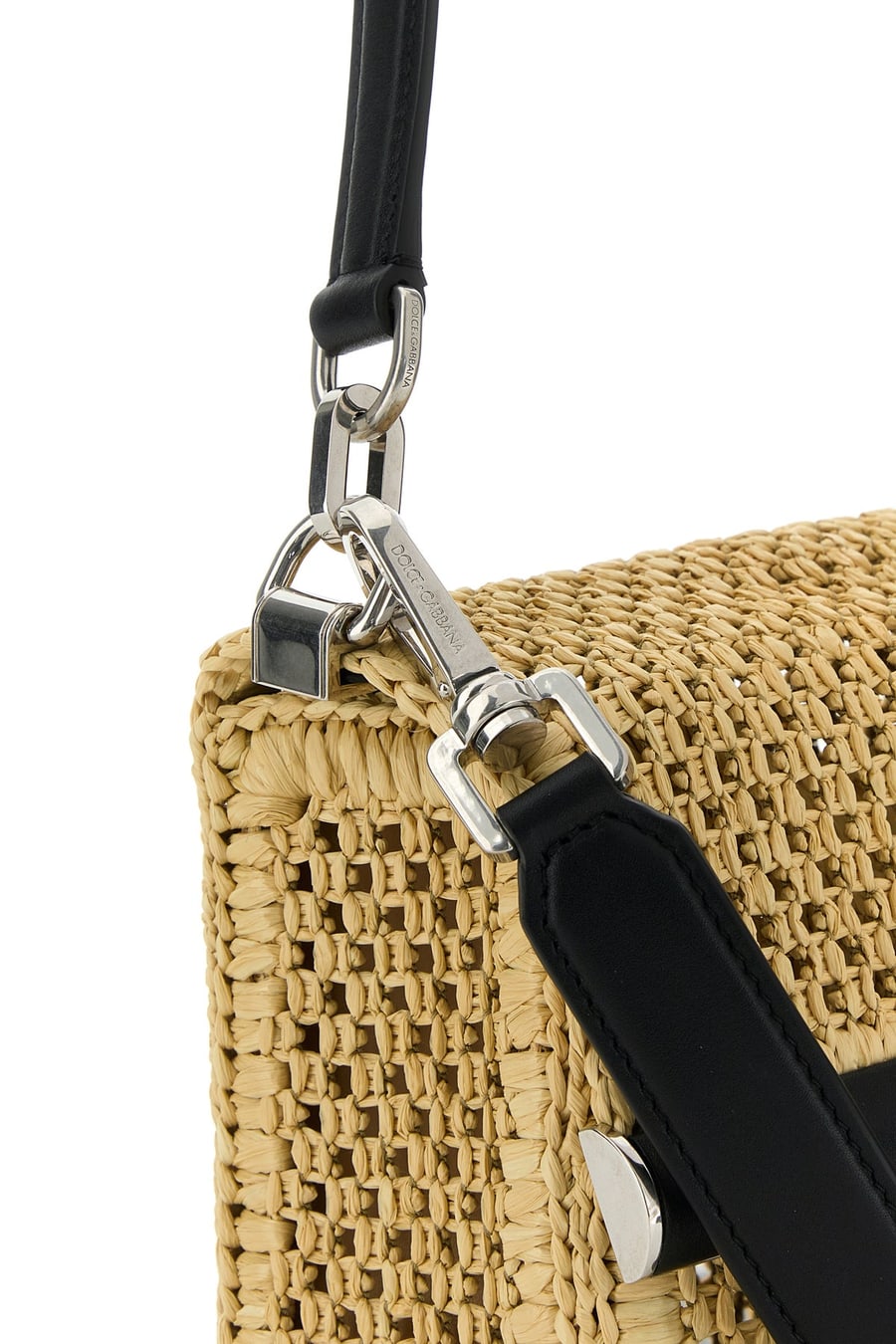 Dolce & Gabbana Borsa a spalla in rafia, view 4
