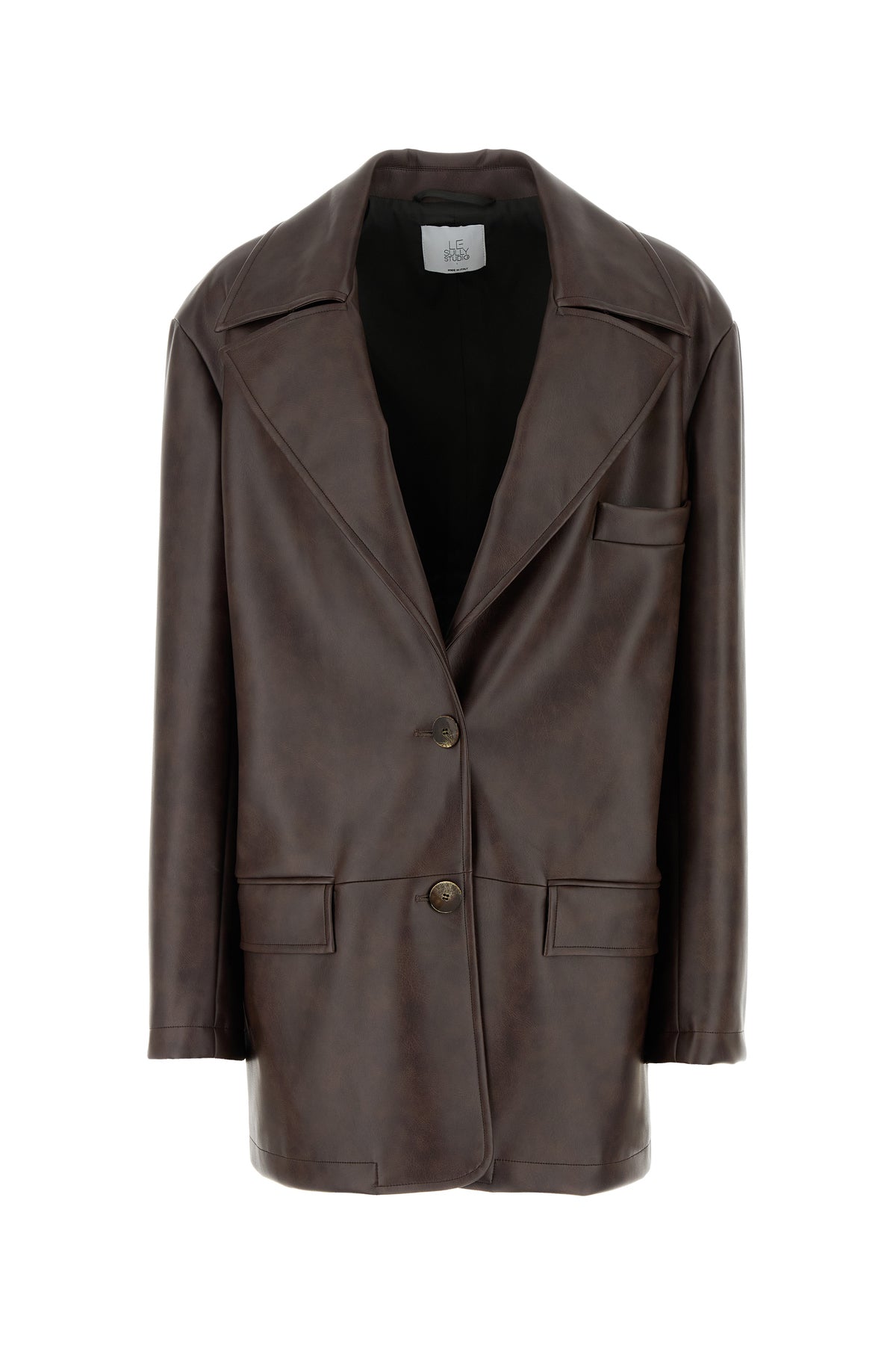 LE SULLY STUDIO Giacca in similpelle marrone