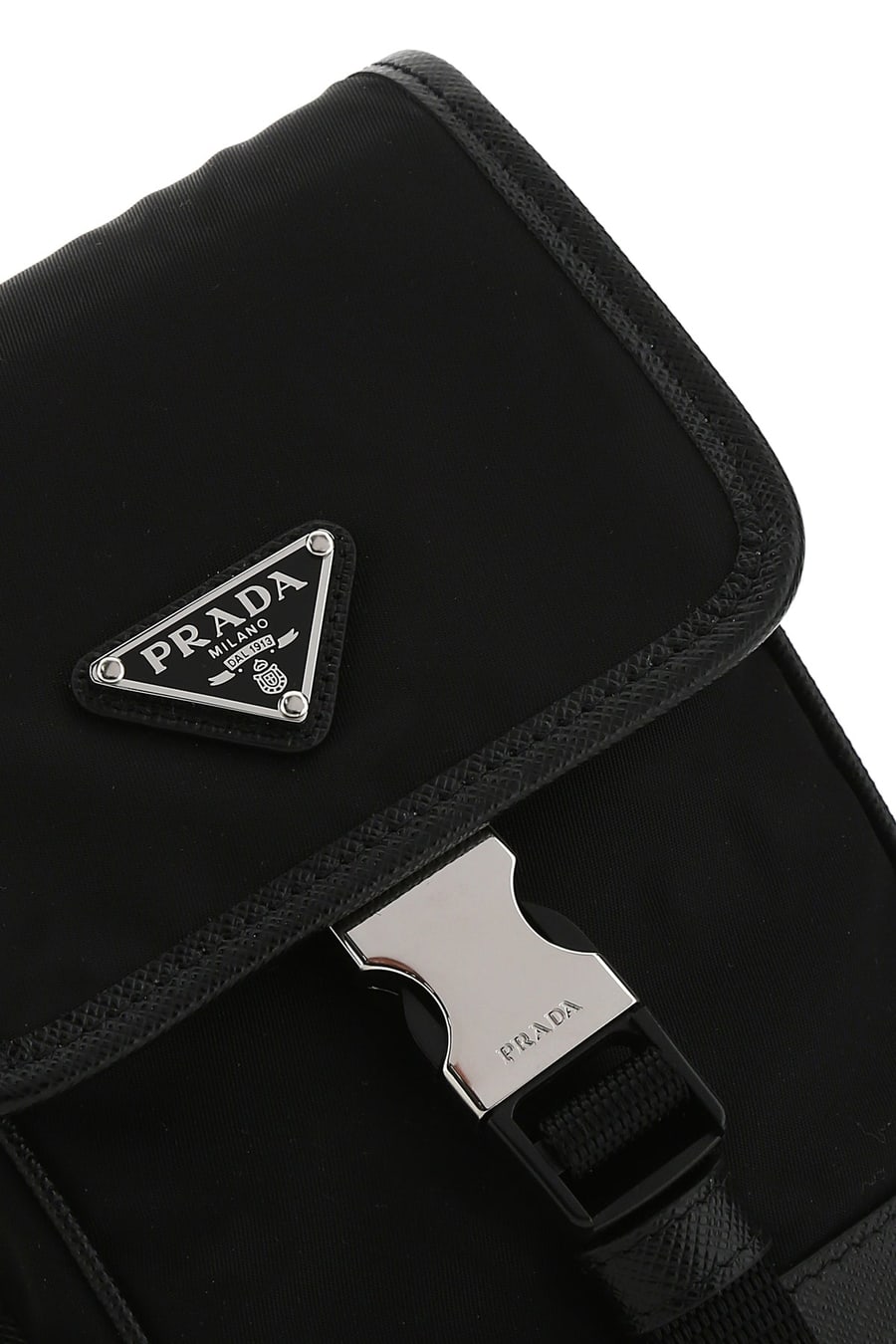 Prada Porta cellulare in Re-nylon nero, view 4
