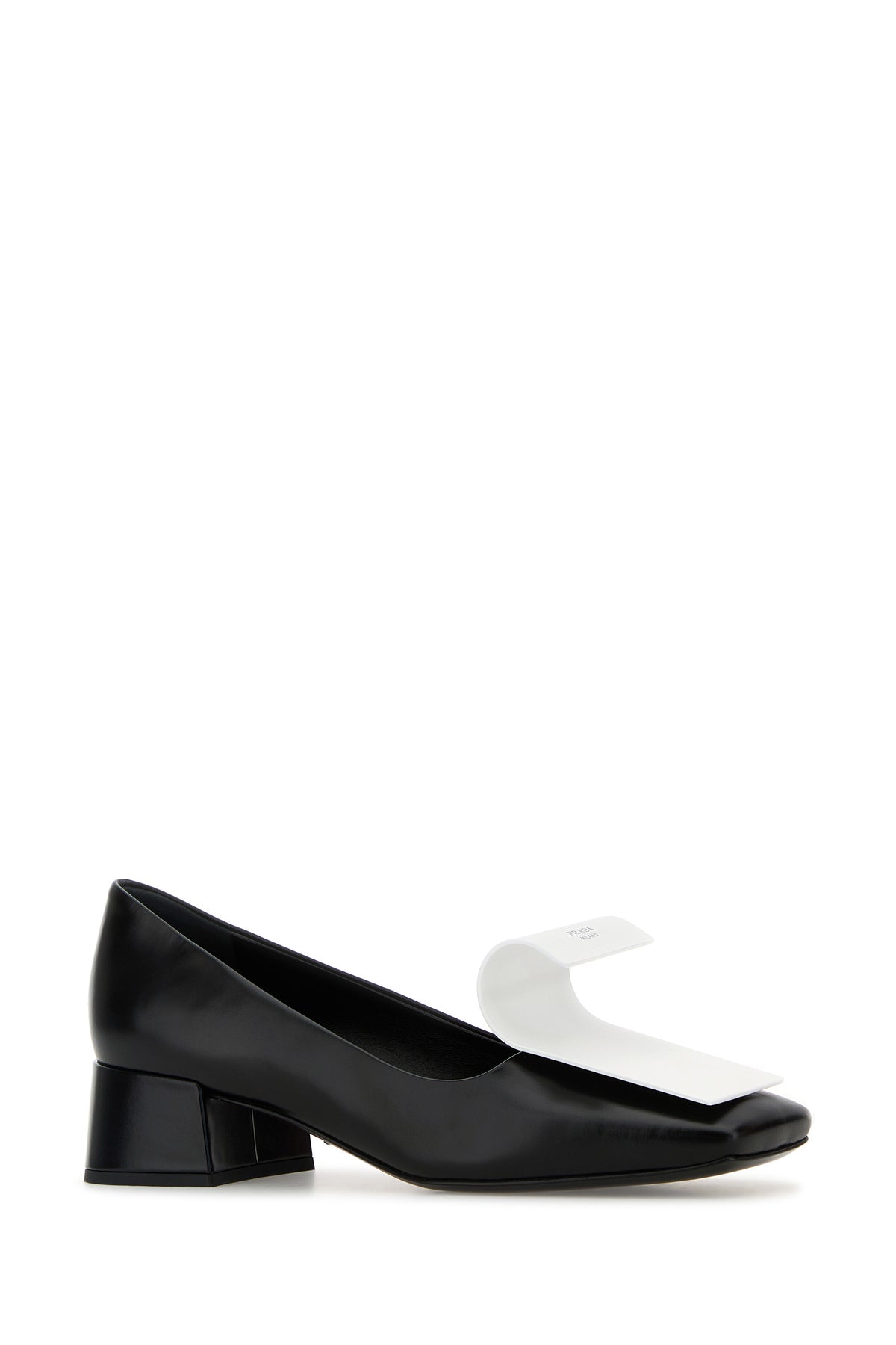 Prada Scarpe con tacco in pelle bicolor, view 2