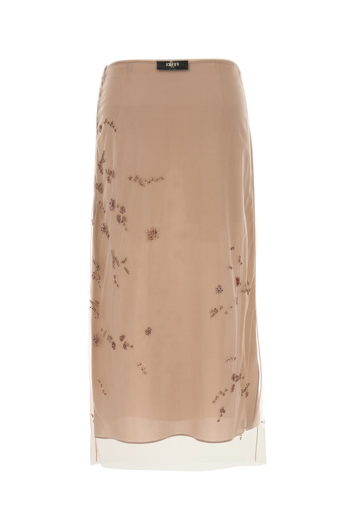 Fendi Gonna in tulle rosa antico, view 2