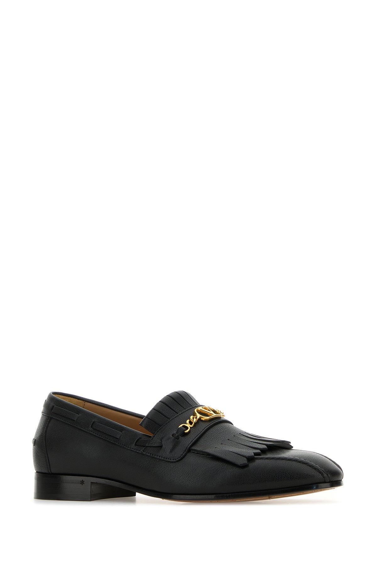 Valentino Garavani Mocassini VLogo Signature in pelle nera, view 2