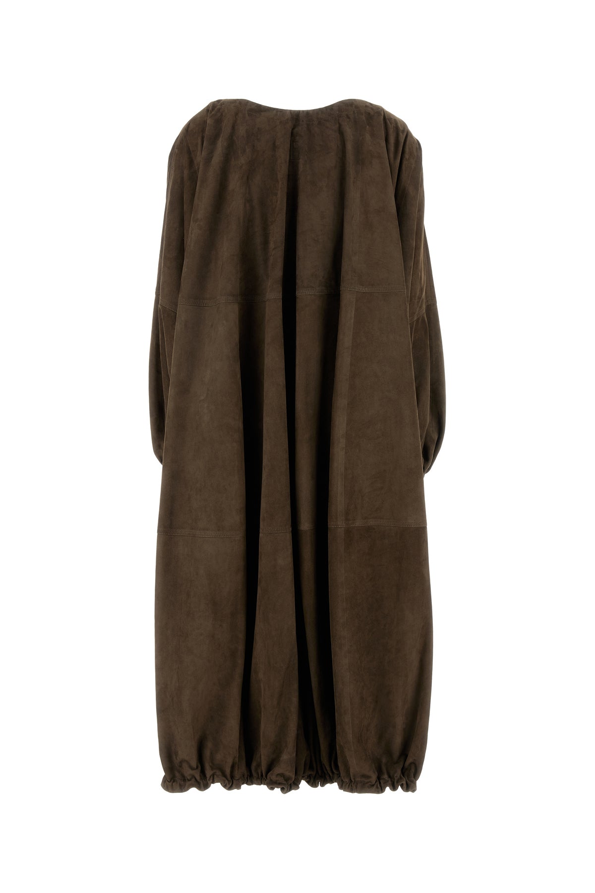 Ferragamo Soprabito in pelle scamosciata marrone, view 2