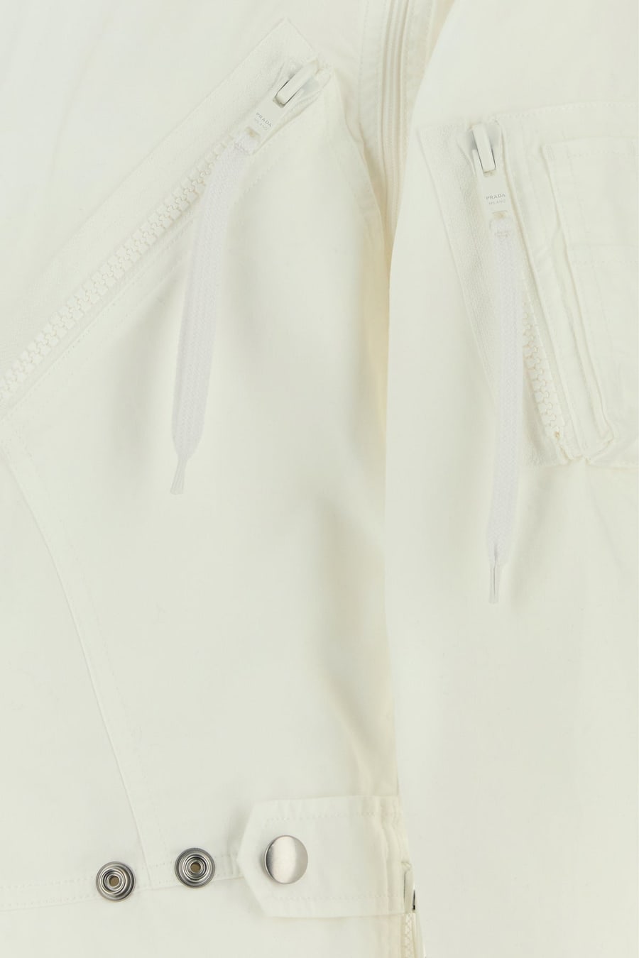 Prada Tuta in cotone bianco, view 3
