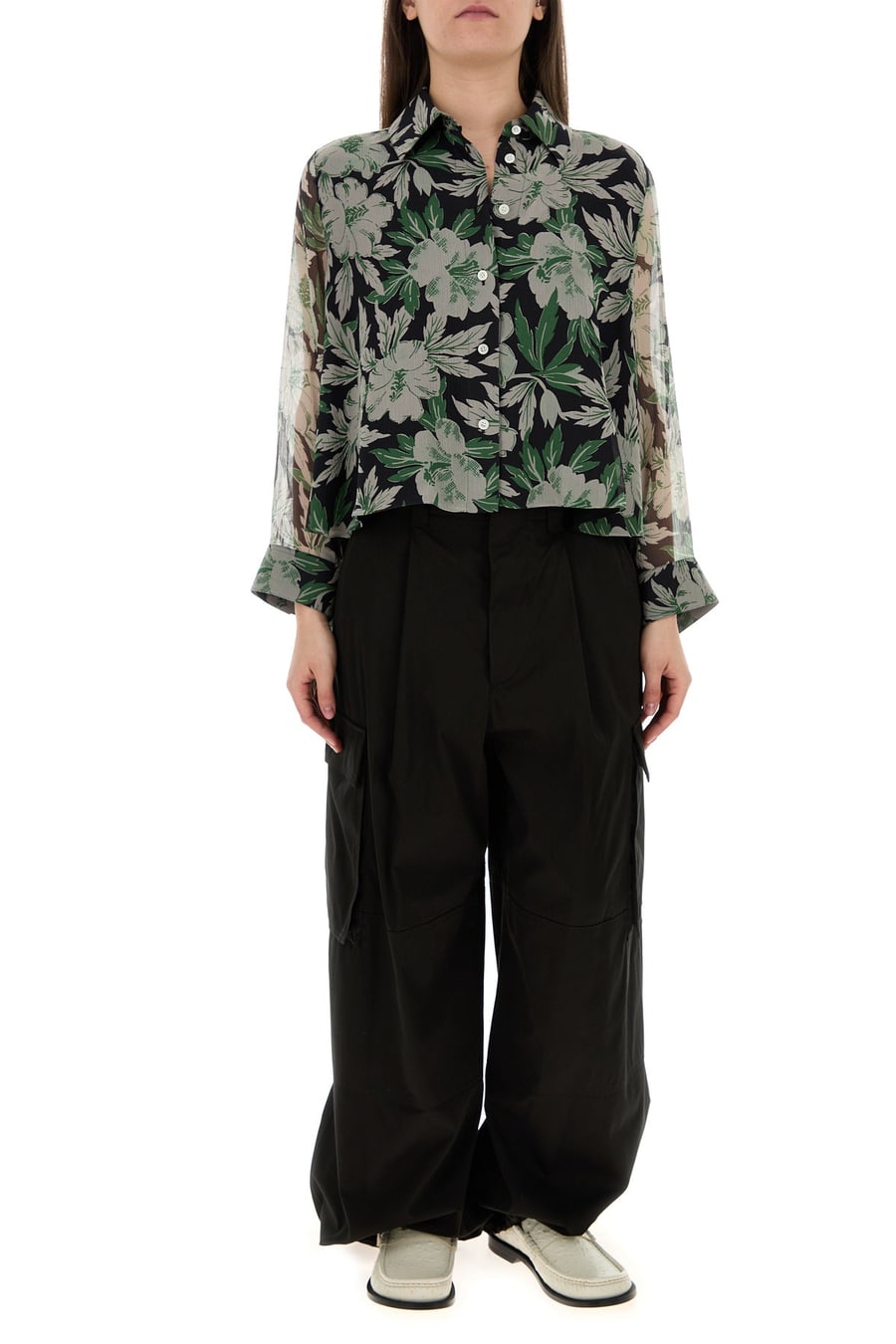 Loewe Camicia in seta stampata, view 6