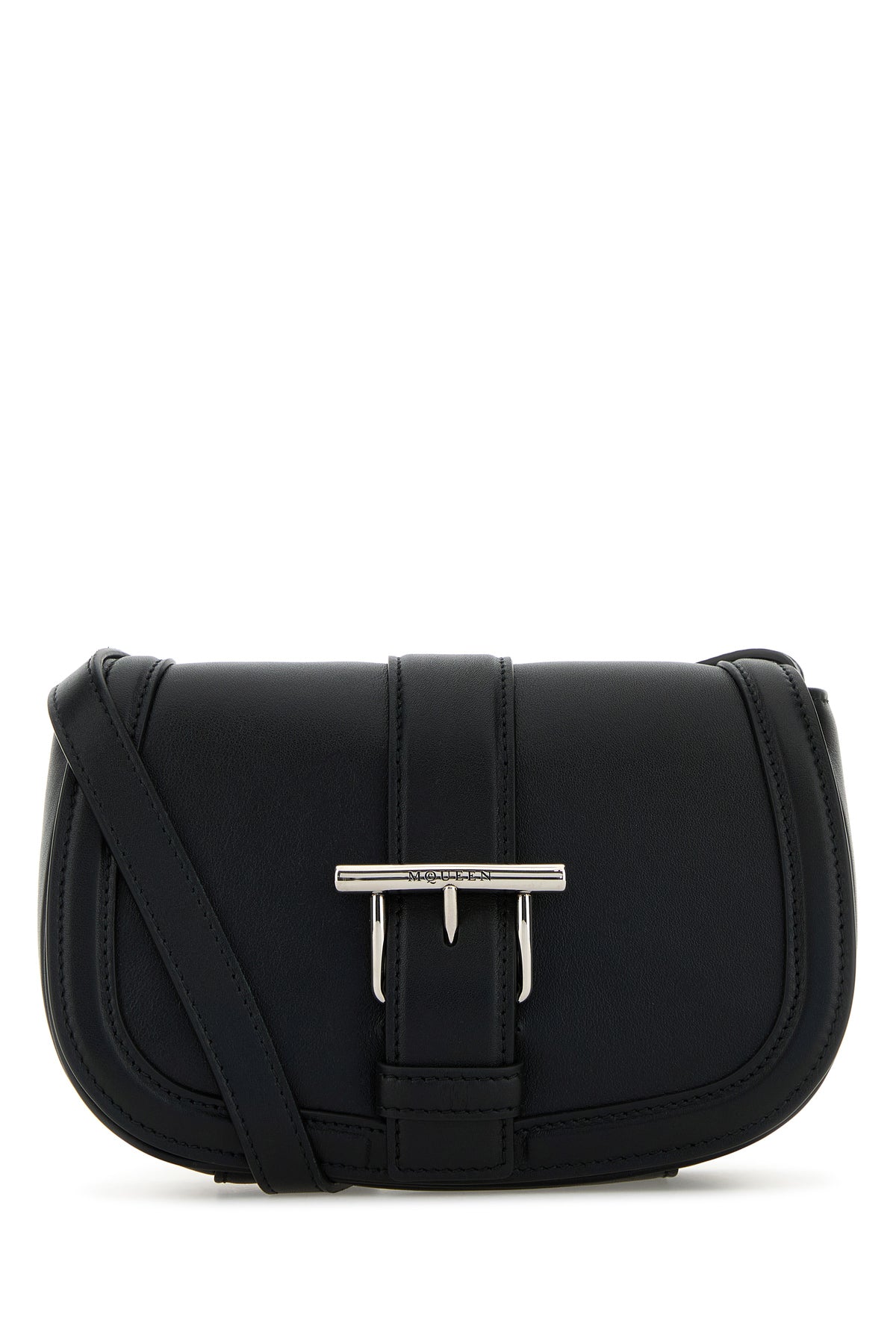 Alexander McQueen Borsa a tracolla Satchel mini in pelle nera