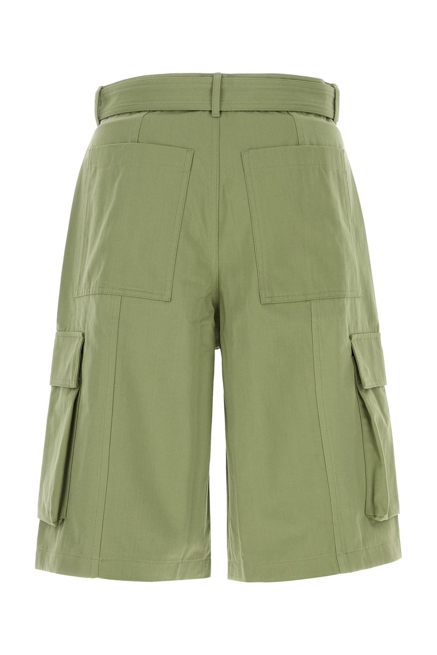 MAISON KITSUNE Bermuda in cotone verde, view 2