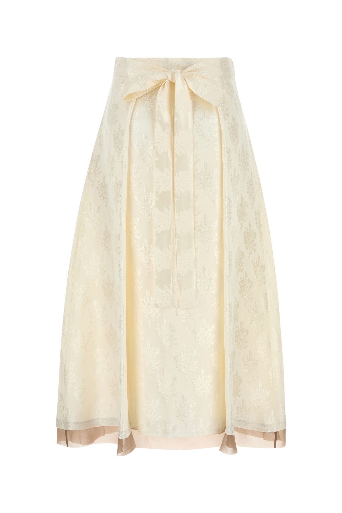 Fendi Gonna in misto seta bianca, view 2