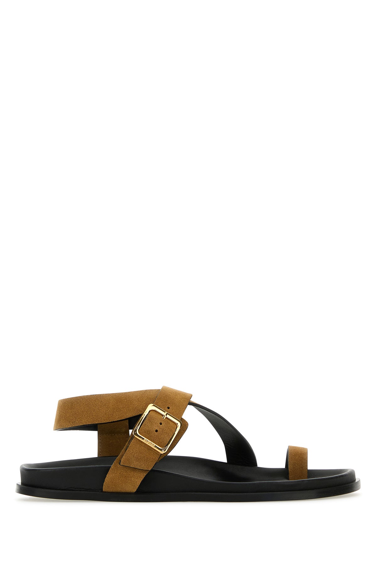 ALOHAS Sandali infradito Siren in pelle scamosciata cammello