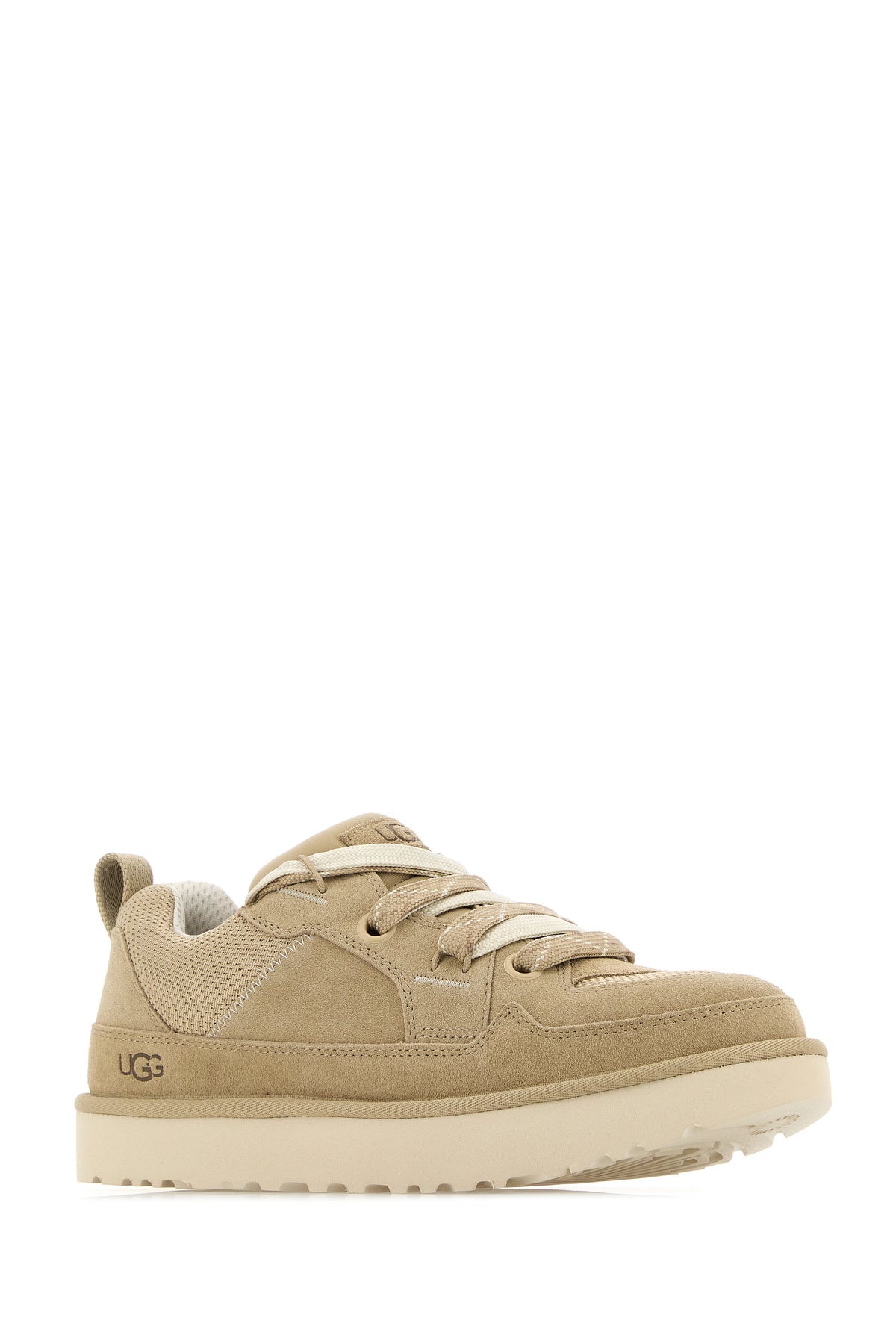 UGG Sneakers Lowmel in pelle scamosciata sabbia, view 2