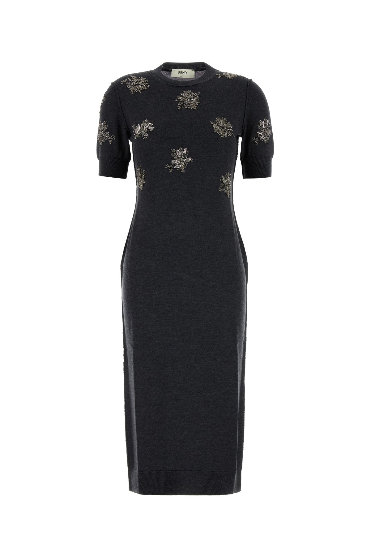 Fendi Abito in lana stretch antracite