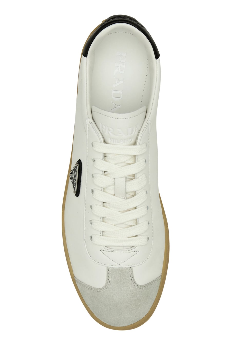 Prada Sneakers in nappa bianca, view 4