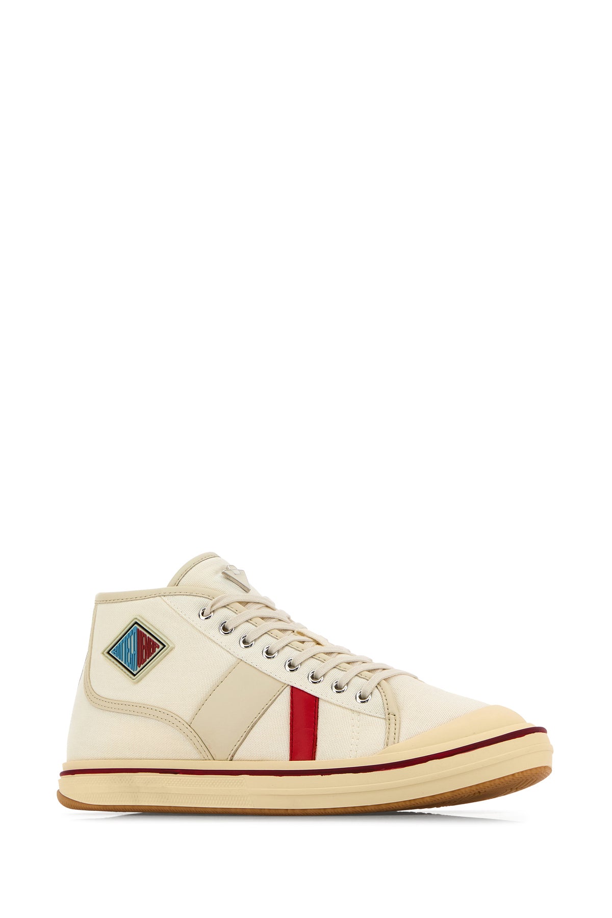 Bottega Veneta Sneakers Summer in tela bianca, view 2