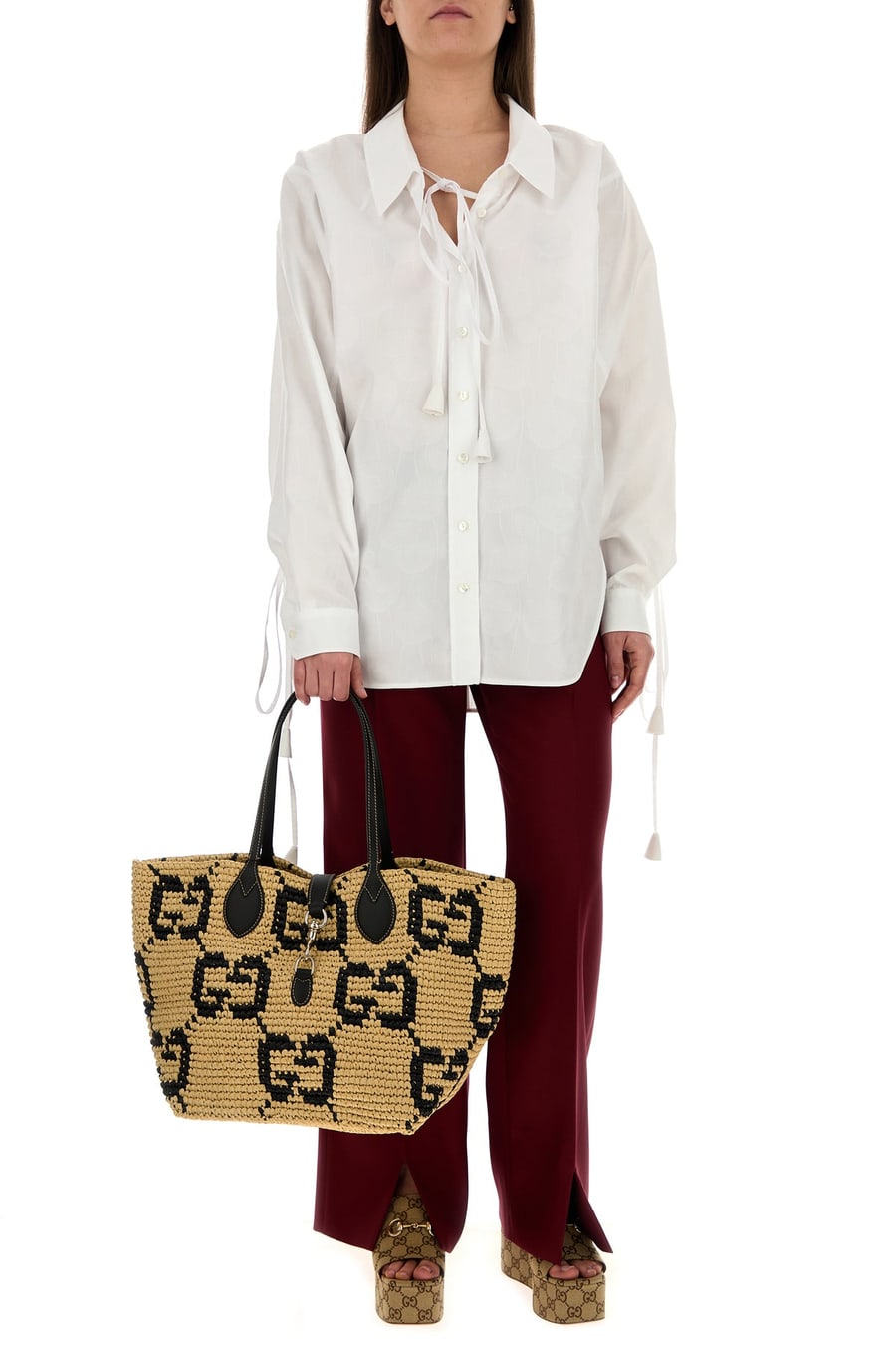 Gucci Camicia in cotone bianco, view 6
