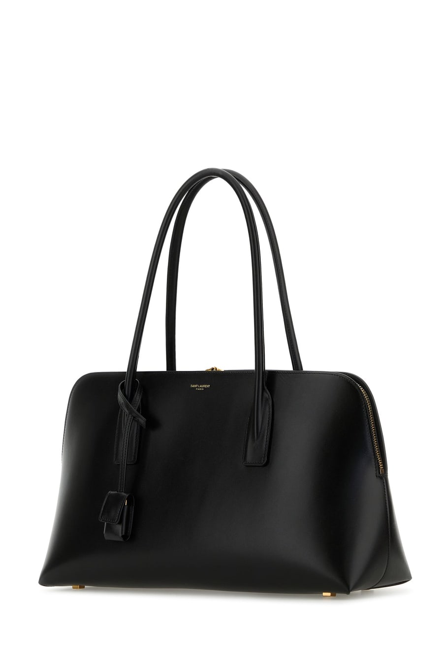 Saint Laurent Borsa shopping in pelle nera, view 2