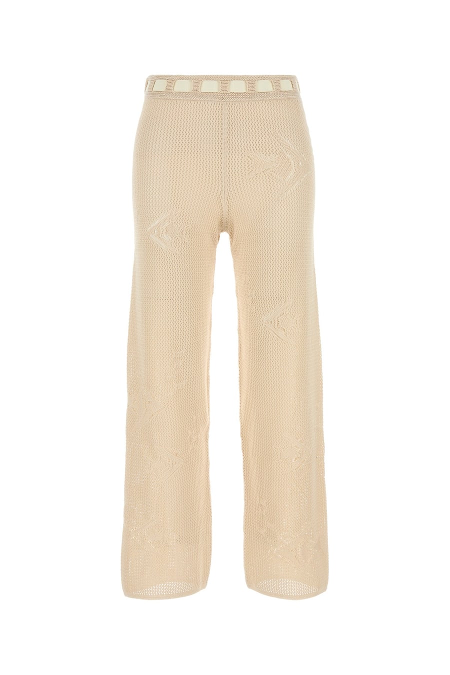 BODE Pantalone in crochet beige