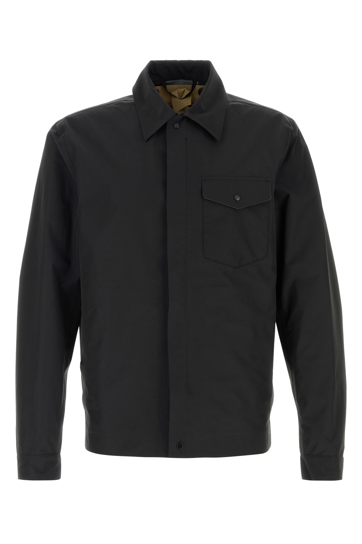 TEN C Camicia Bonded in misto nylon nero