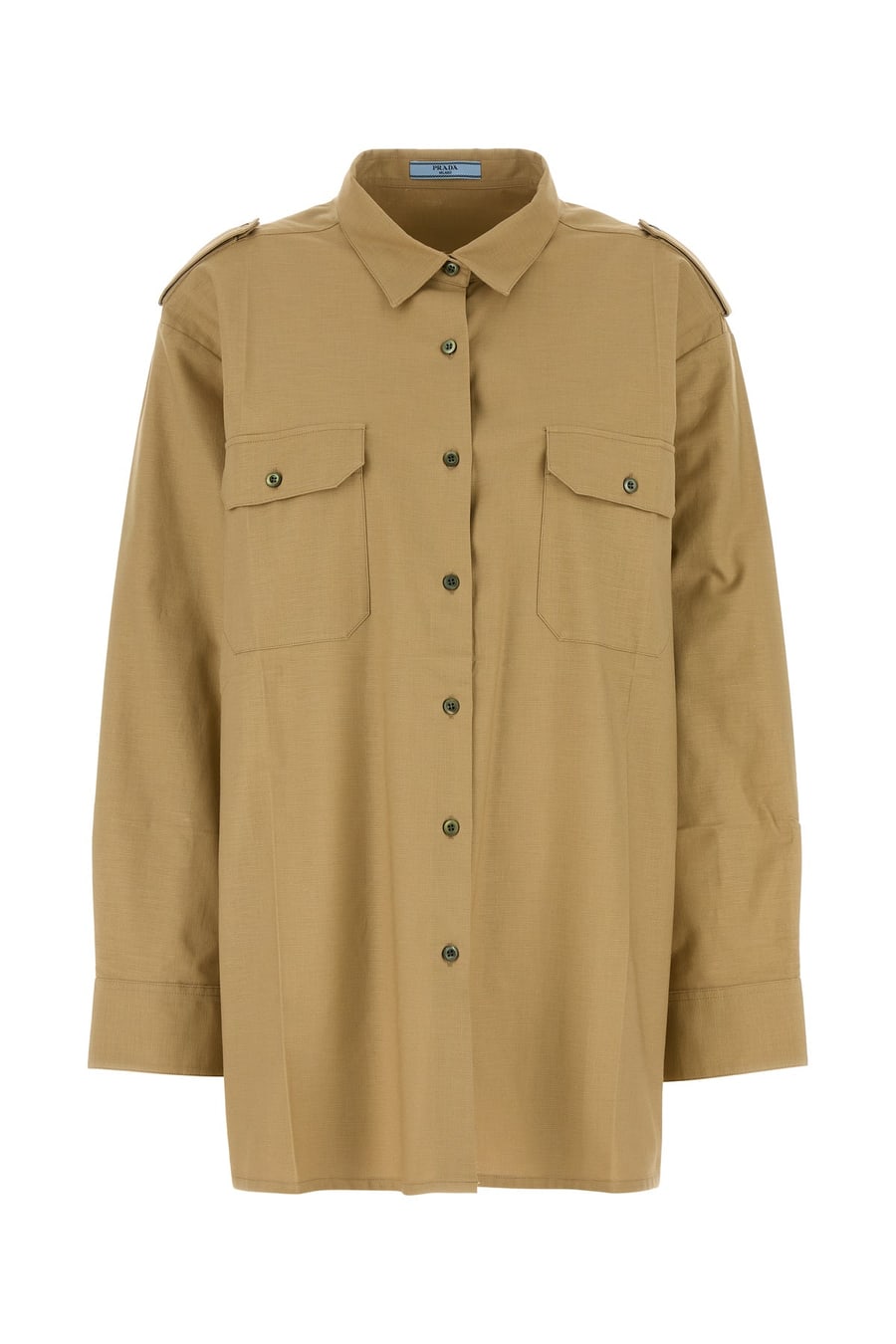 Prada Camicia oversize in cotone cammello