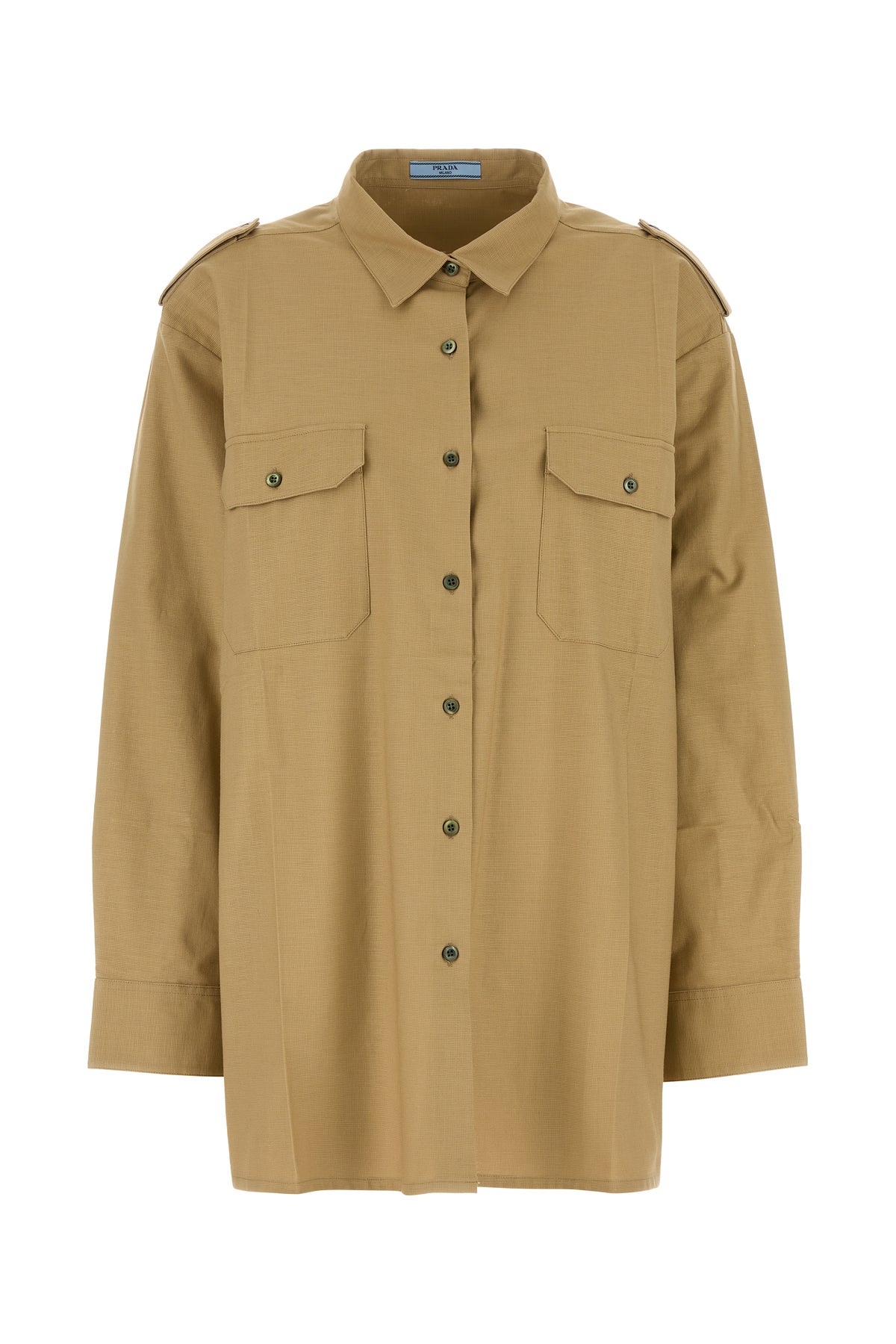 Prada Camicia oversize in cotone cammello