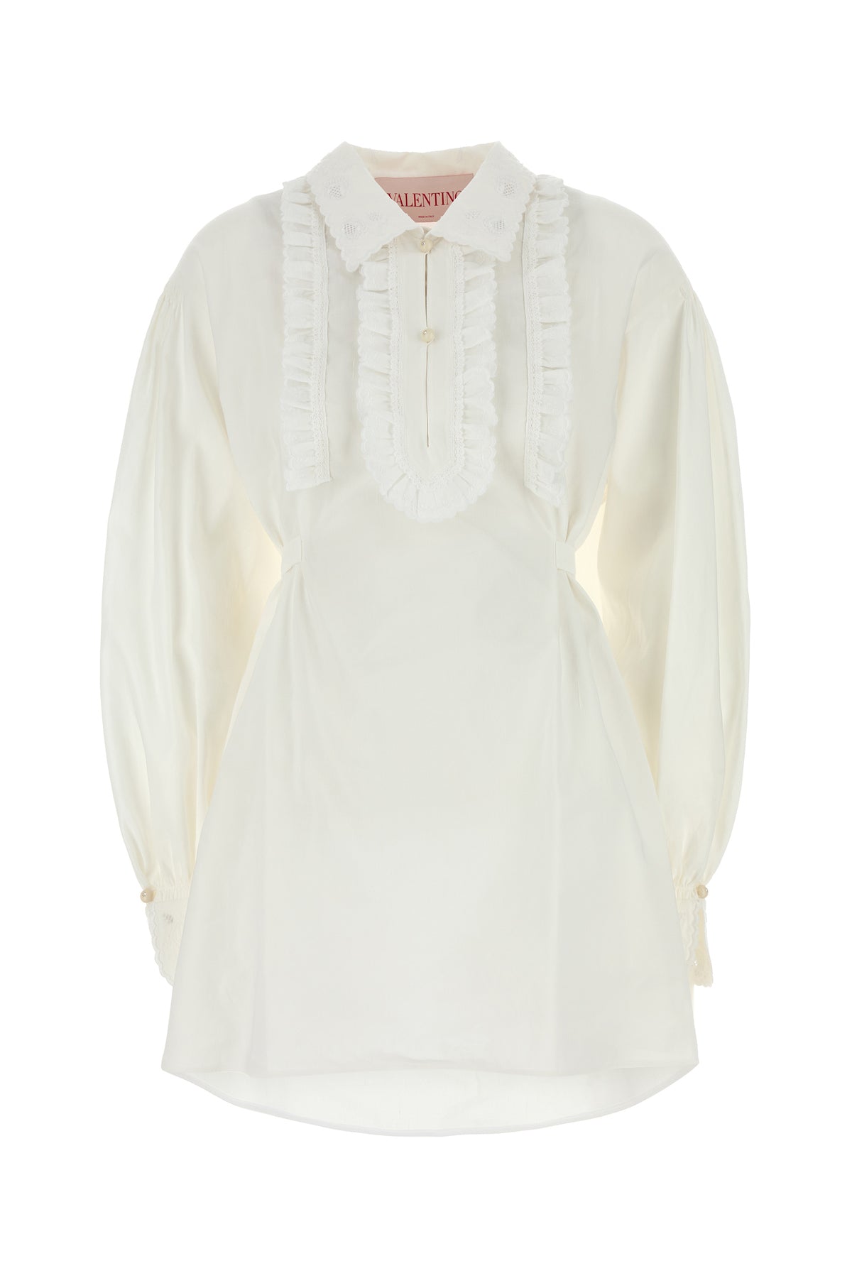 Valentino Garavani Abito chemisier in misto cotone bianco