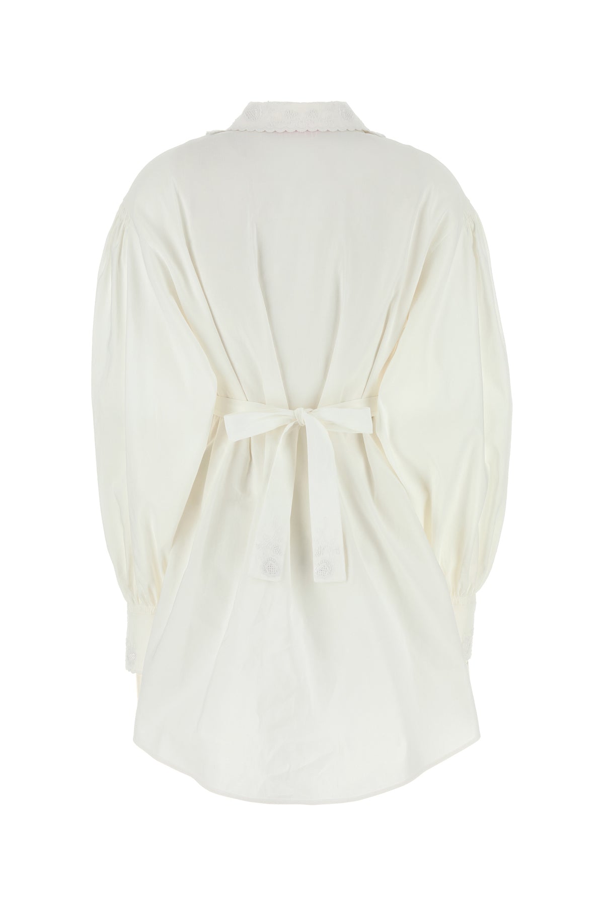 Valentino Garavani Abito chemisier in misto cotone bianco, view 2