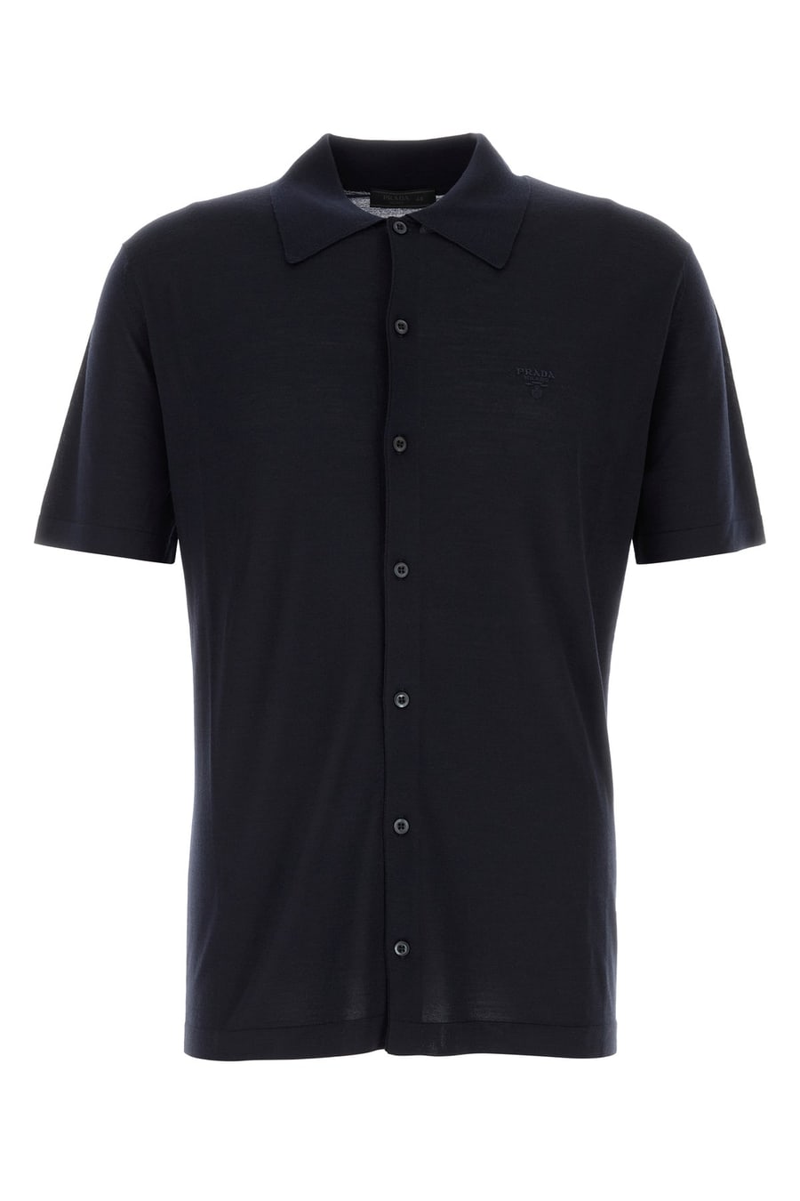 Prada Camicia in lana blu notte
