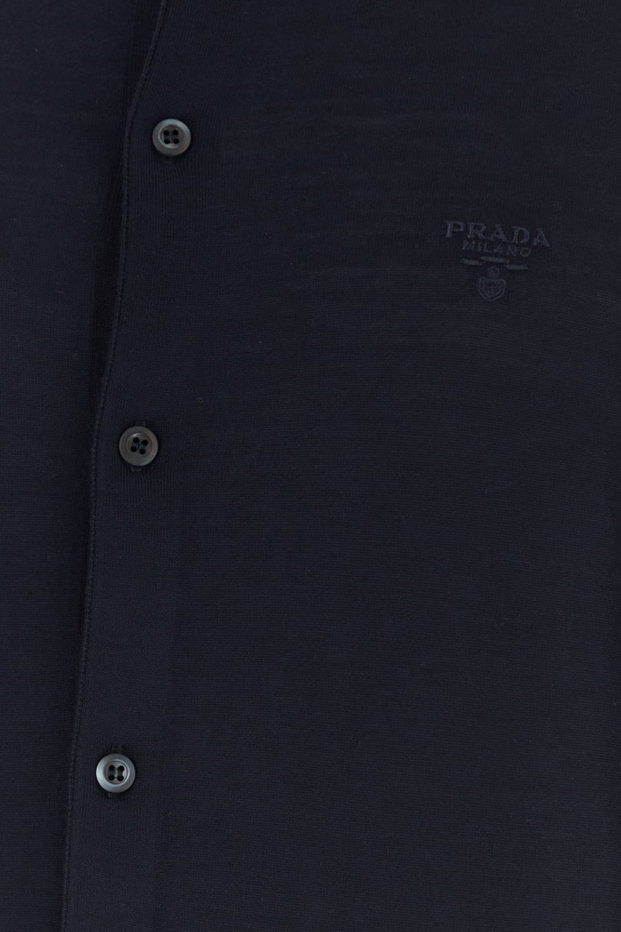 Prada Camicia in lana blu notte, view 3
