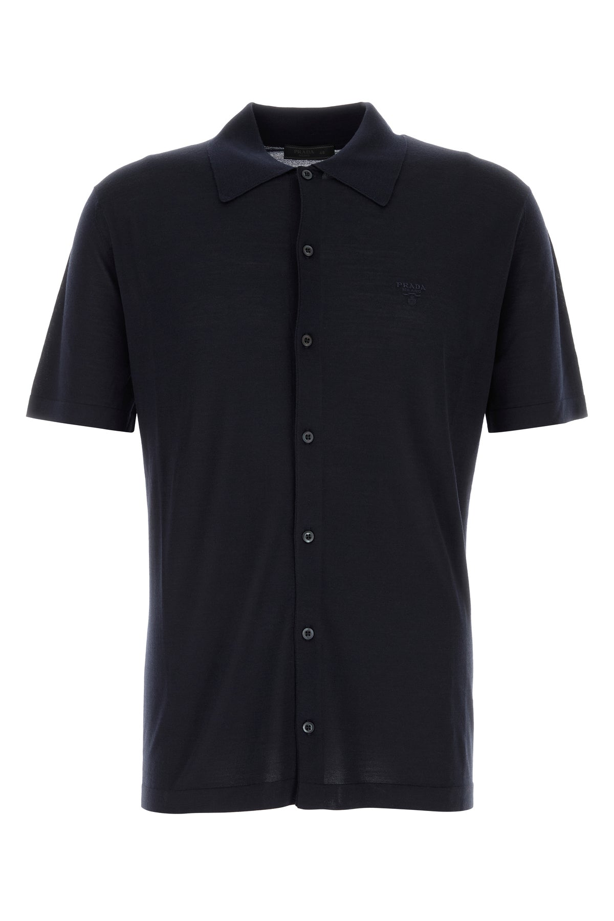 Prada Camicia in lana blu notte