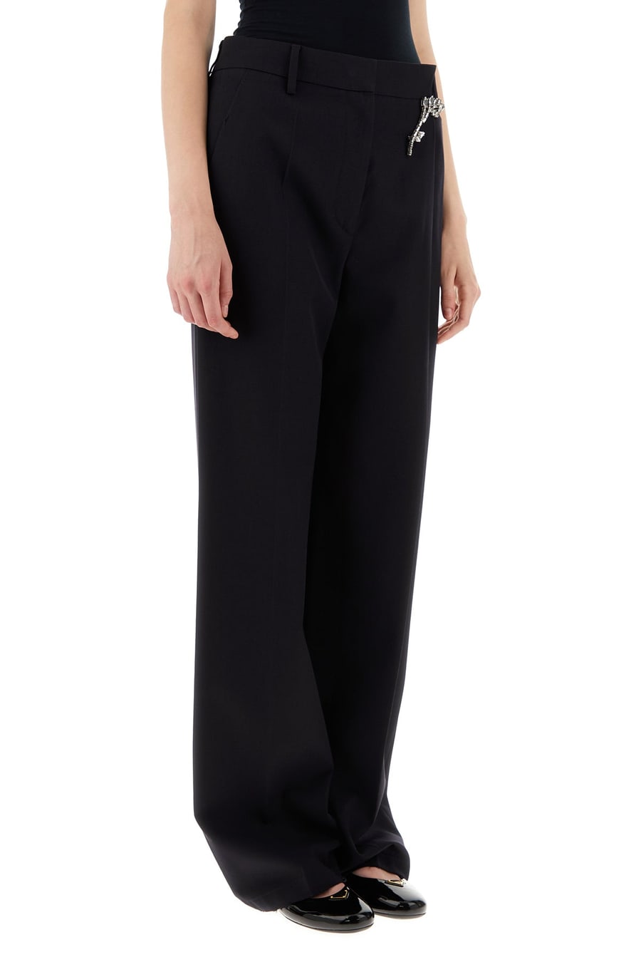 Prada Pantalone in gabardine nero, view 3