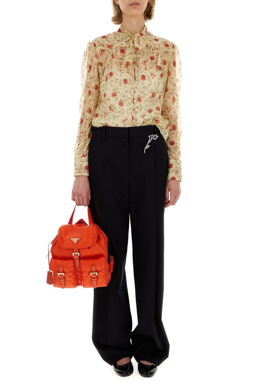 Prada Pantalone in gabardine nero, view 6