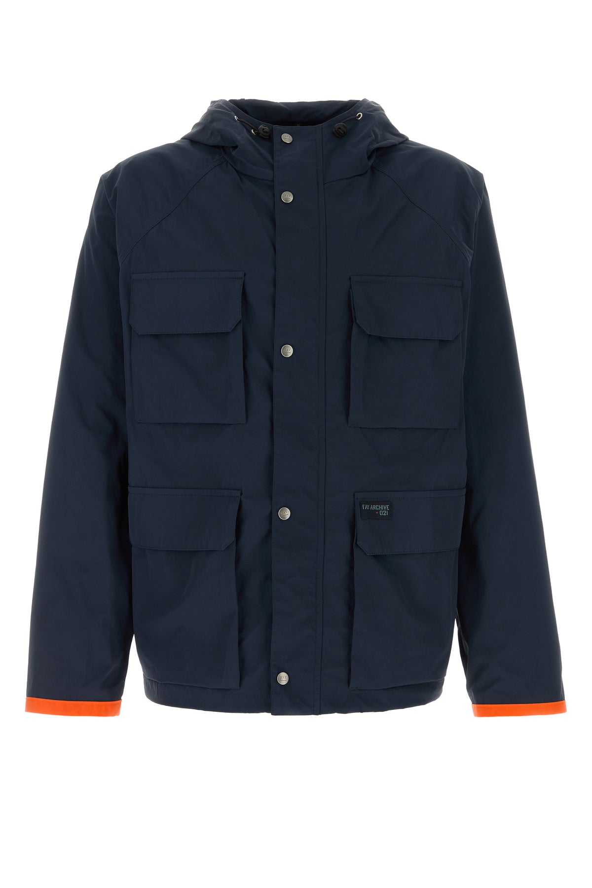 FAY Giacca a vento in nylon blu navy