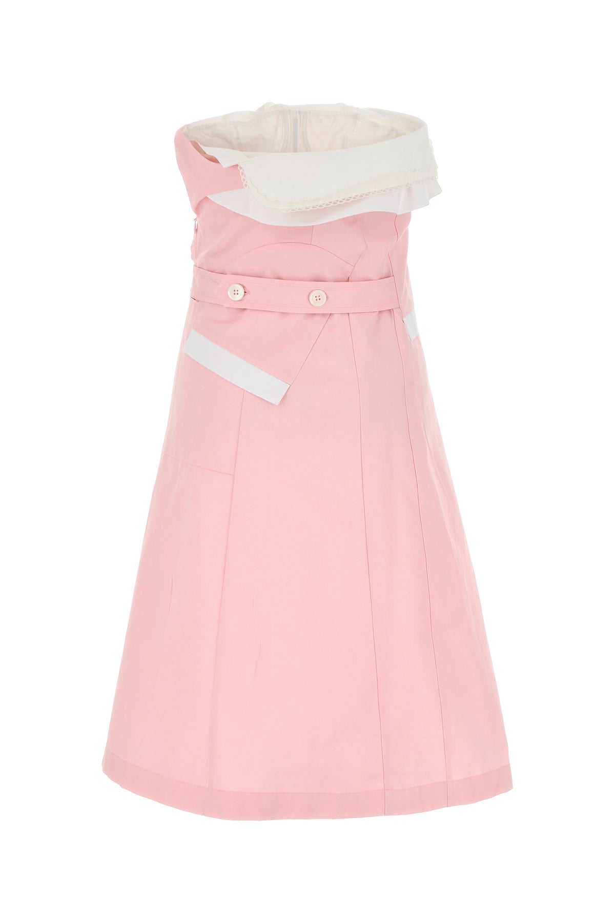 Miu Miu Abito in popeline rosa, view 2