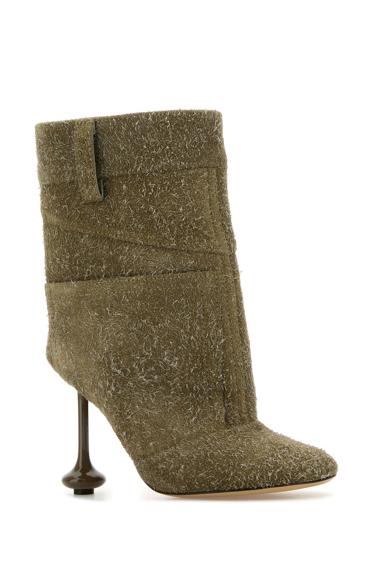 Loewe Stivaletti Toy Panta in pelle scamosciata kaki, view 2