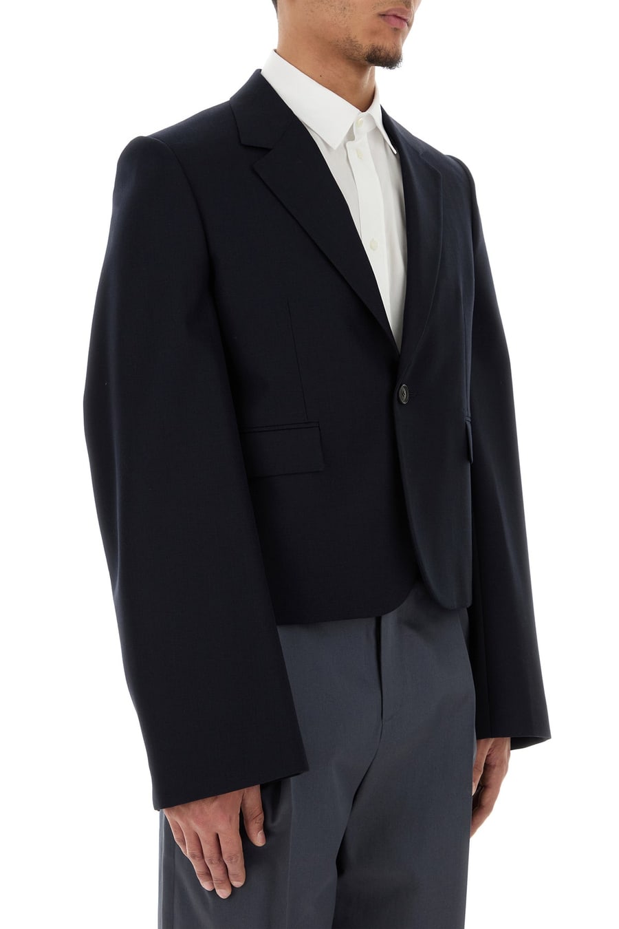 Loewe Giacca in lana blu notte, view 3