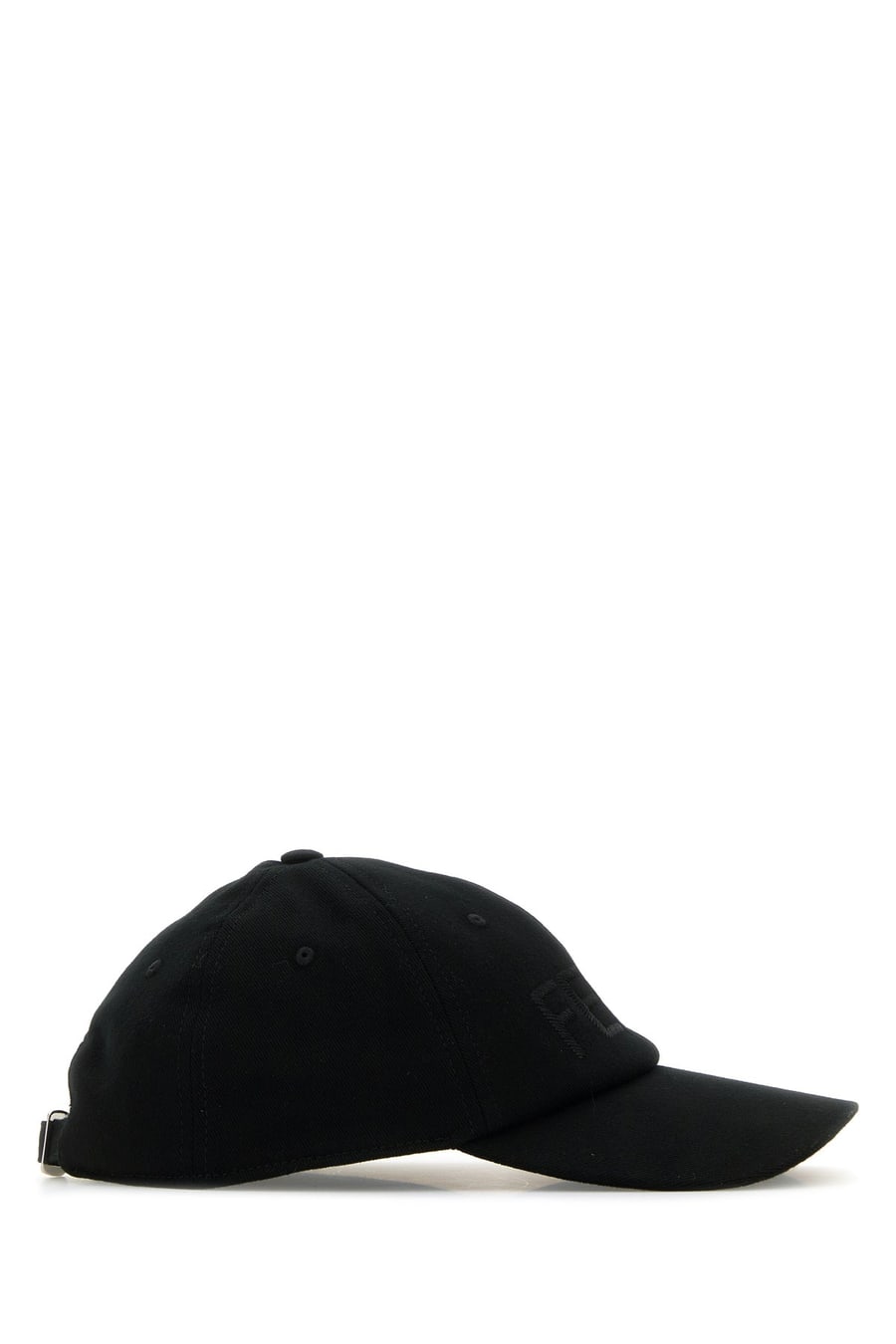Fendi Cappello da baseball in cotone stretch nero, view 2