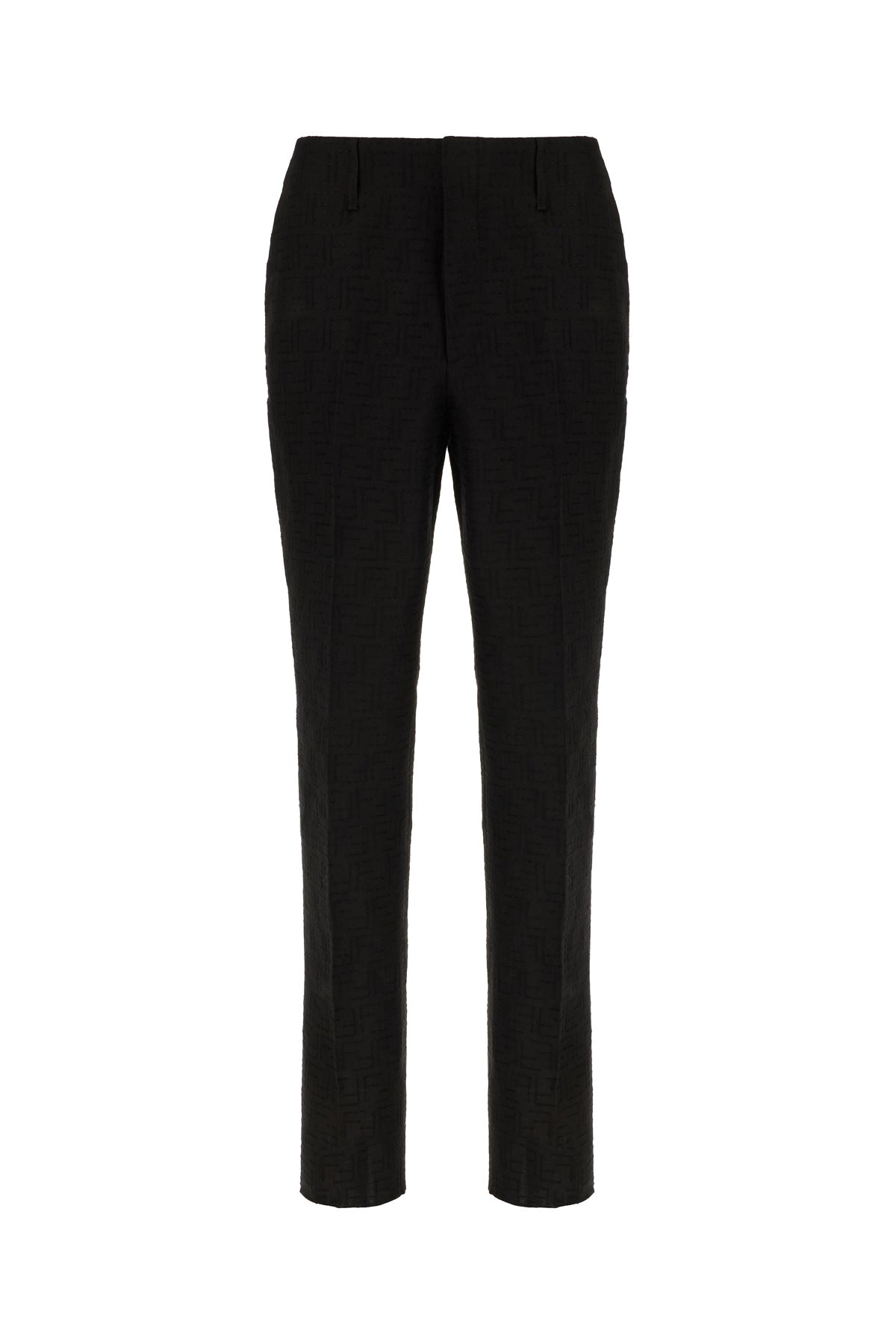 Fendi Pantalone in misto lino nero