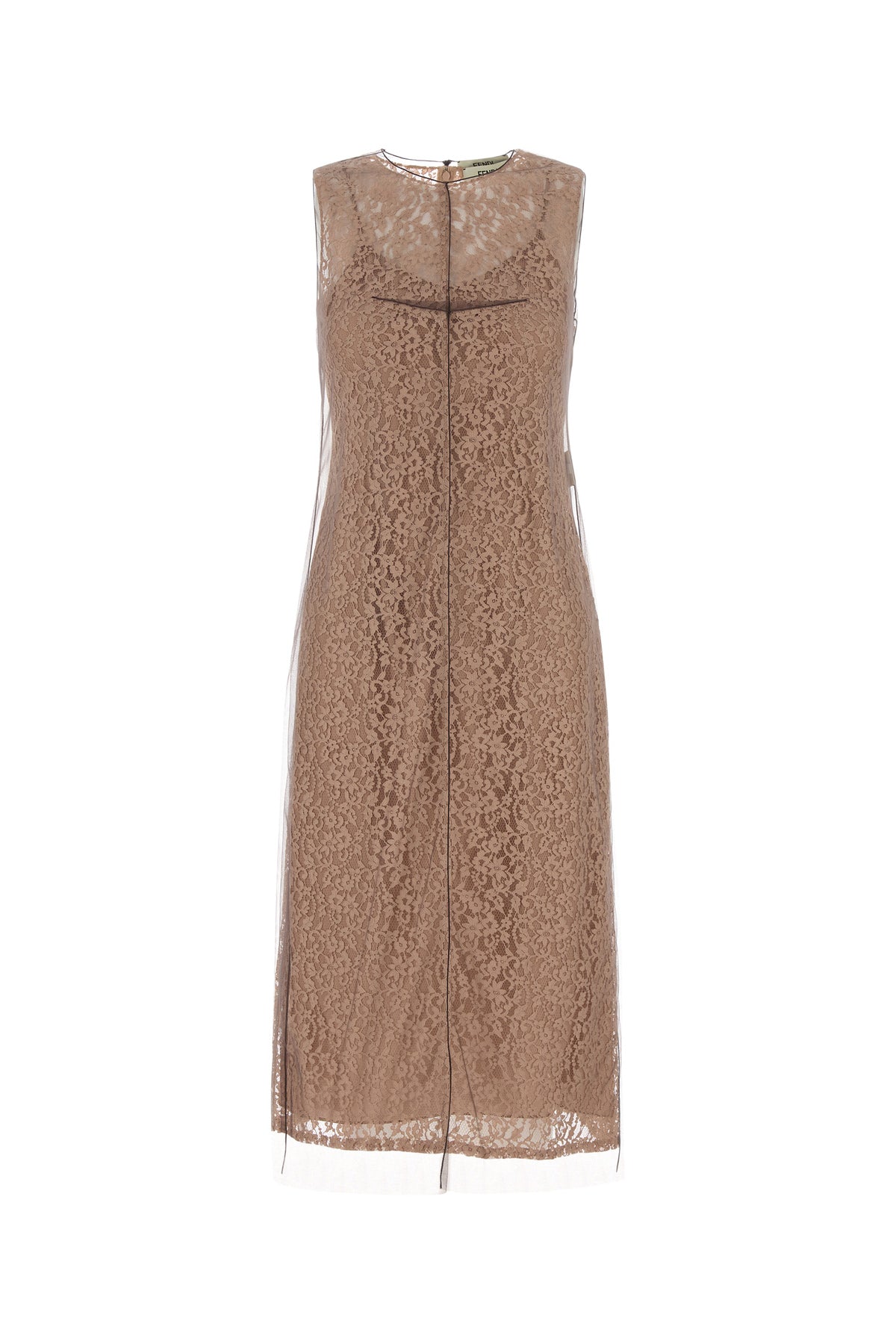 Fendi Abito in pizzo biscotto