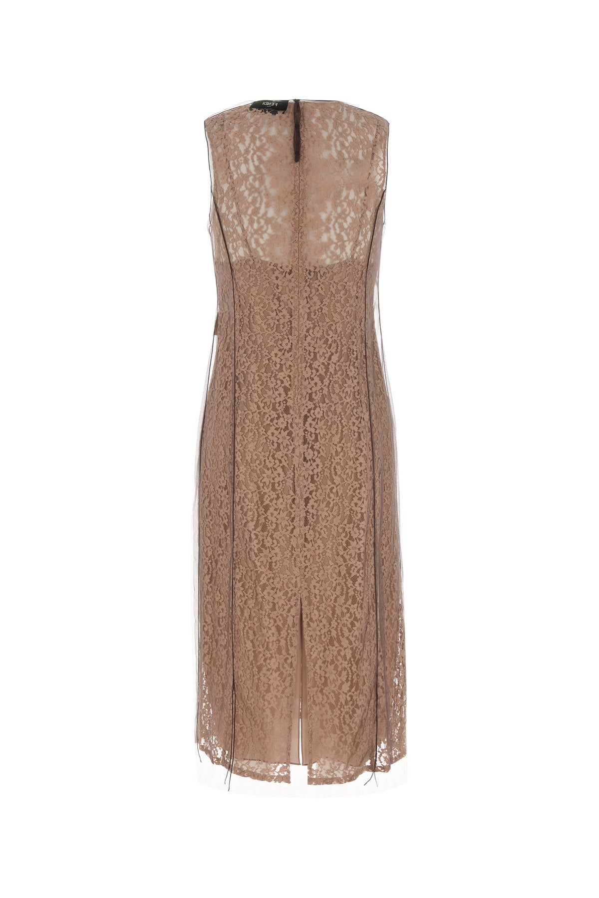 Fendi Abito in pizzo biscotto, view 2