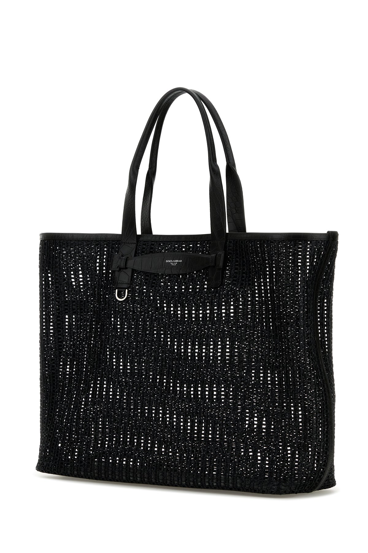 Dolce & Gabbana Borsa shopping in rete nera, view 2
