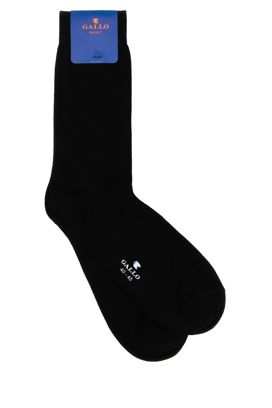 GALLO Calze in misto cotone stretch nero