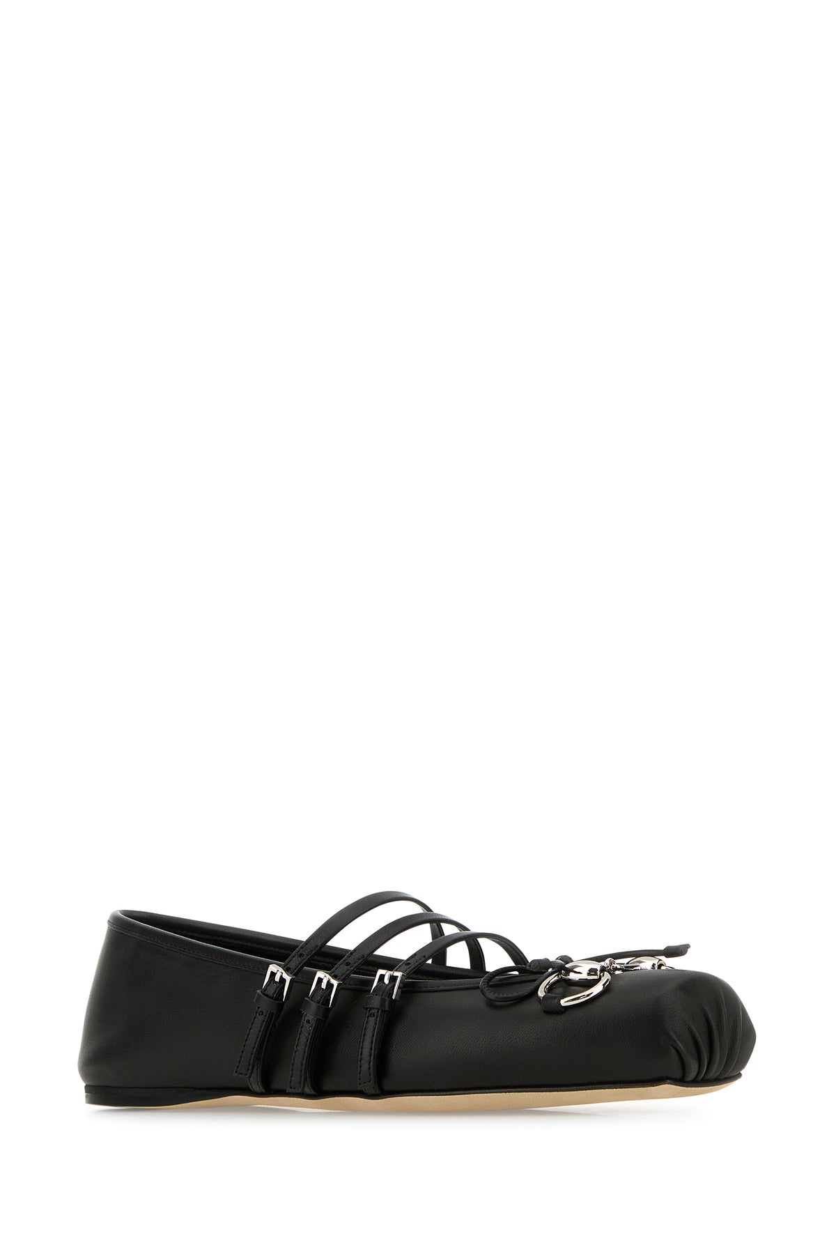 Gucci Ballerine in pelle nera, view 2